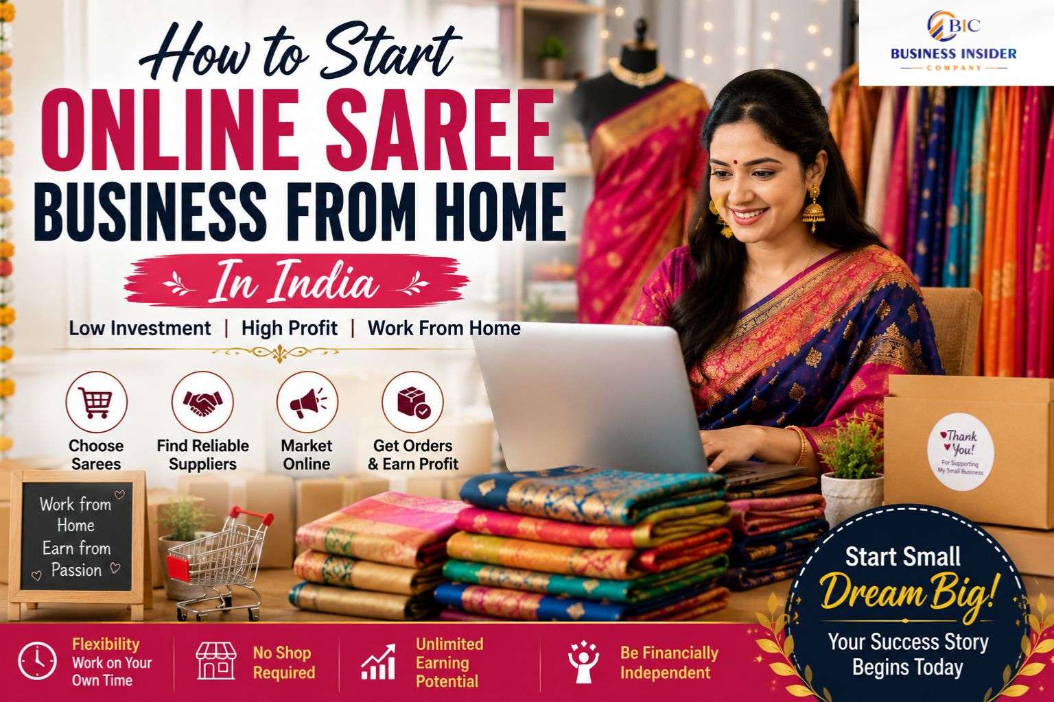 How to Start Online Saree Business From Home in India