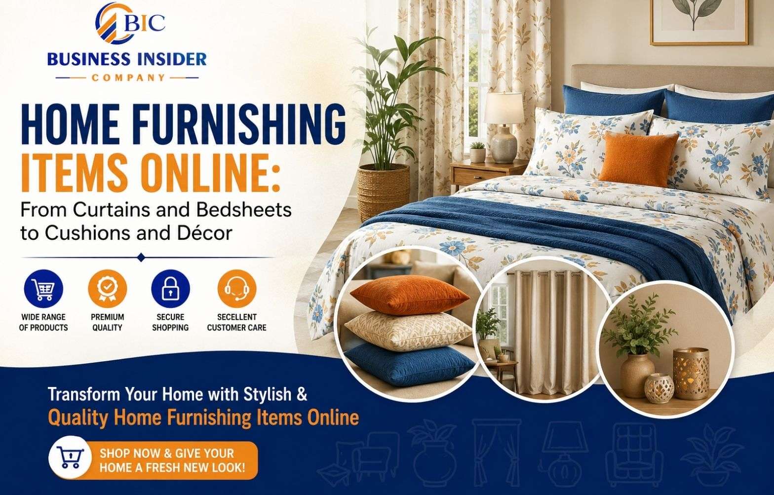 Home Furnishing Items Online: From Curtains and Bedsheets to Cushions and Décor